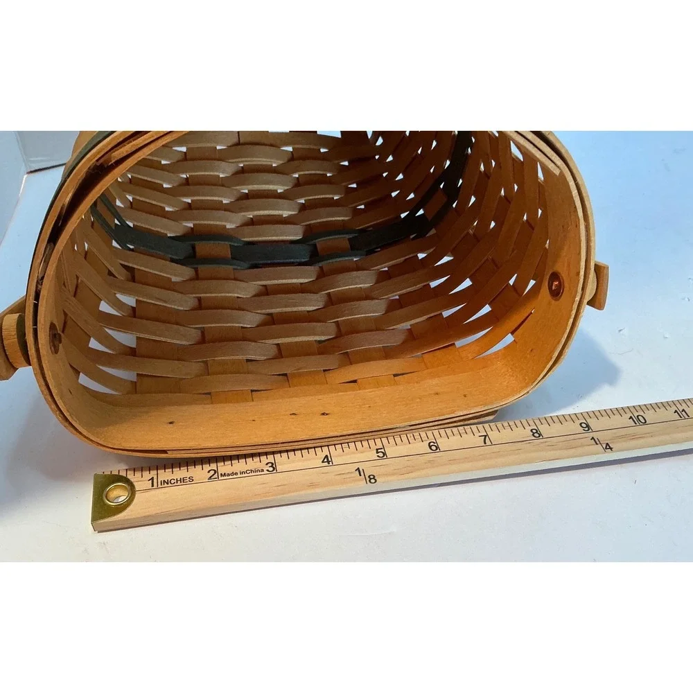 Longaberger Vintage 1998 Christmas Collection Glad Tidings Basket Green Trim